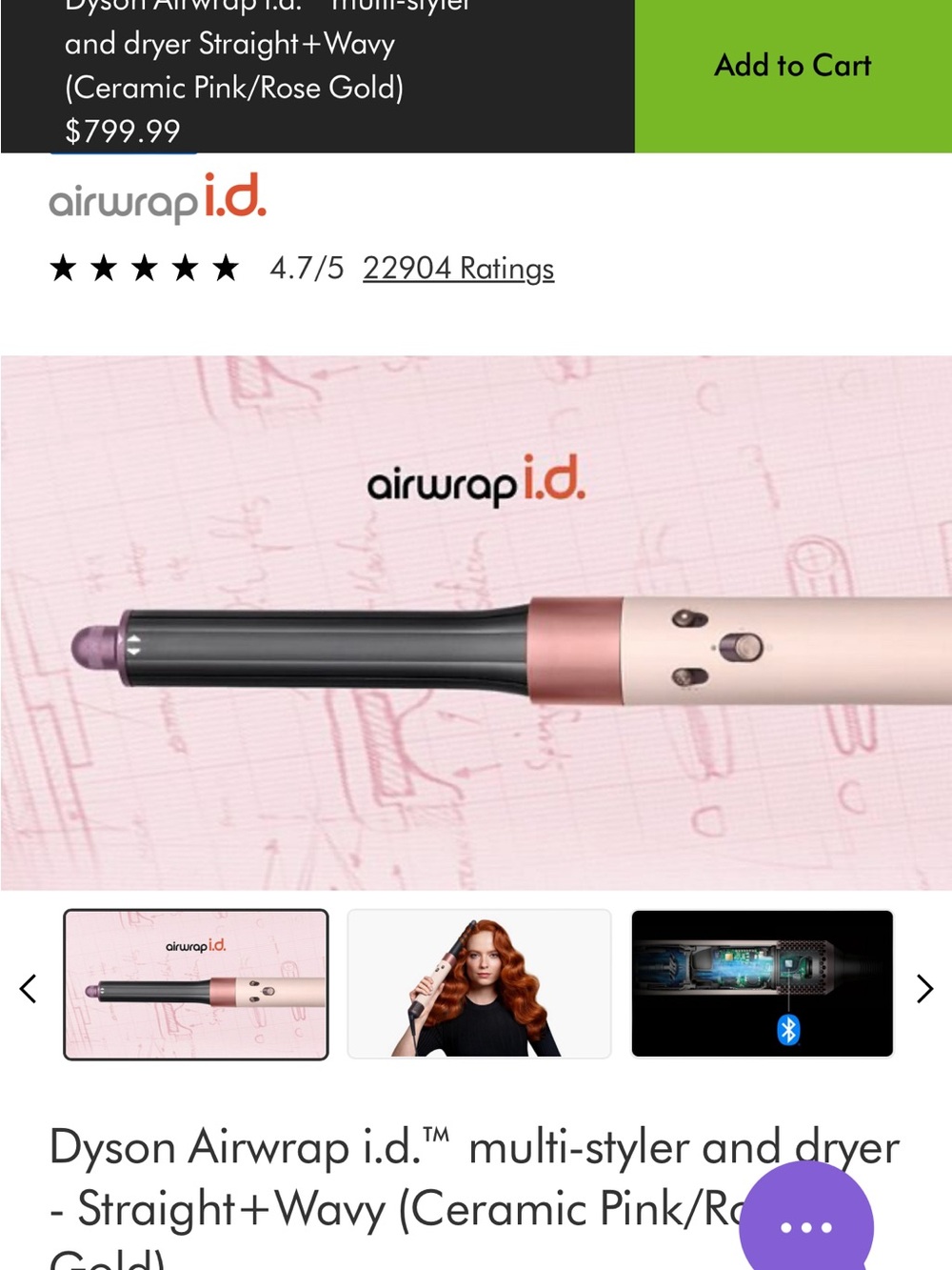 Dyson Airwrap i.d. NEW IN BOX Multi-Styler & Dryer in Ceramic Pink and Rose Gold